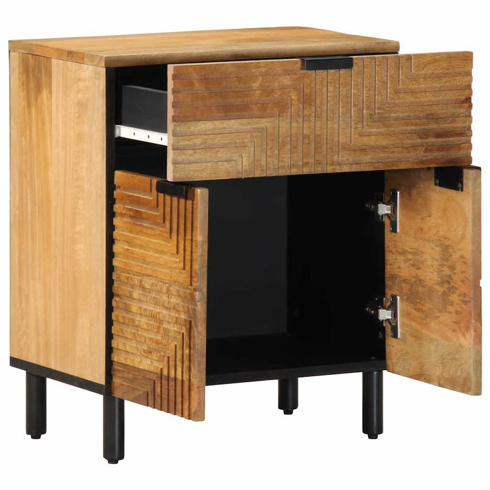 Nachttisch Braun Mango Massivholz 50x60 cm