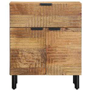 Nachttisch Braun Mango Massivholz 50x60 cm