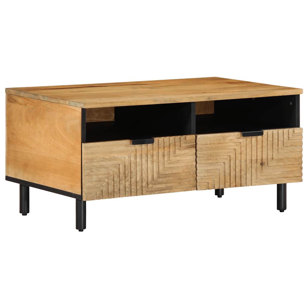 Couchtisch Braun Mango Massivholz 80x54cm