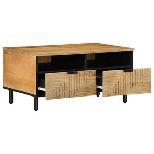 Couchtisch Braun Mango Massivholz 80x54cm