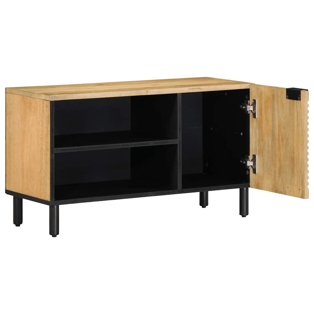 vidaXL Meuble TV marron 80x31,5x46 cm Bois de manguier massif