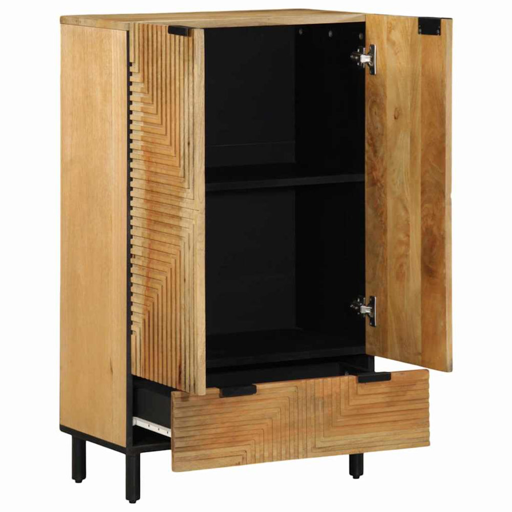 Highboard Braun 60x33x100 cm Mango Massivholz