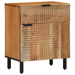 Nachttisch Braun Akazie Massivholz 50x60 cm