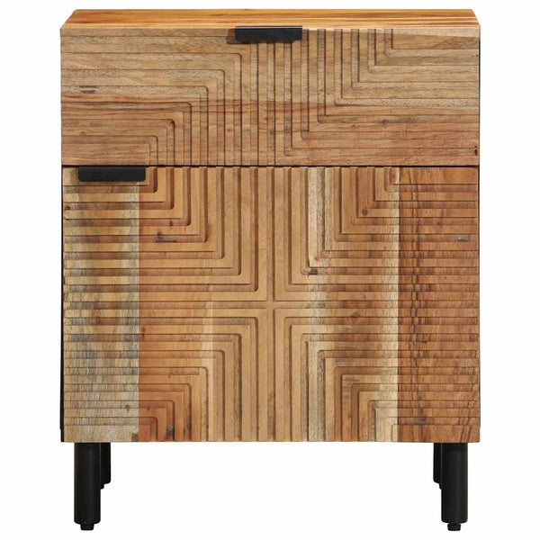 Nachttisch Braun Akazie Massivholz 50x60 cm