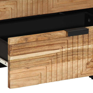 Nachttisch Braun Massivholz Akazie 50x33x62cm