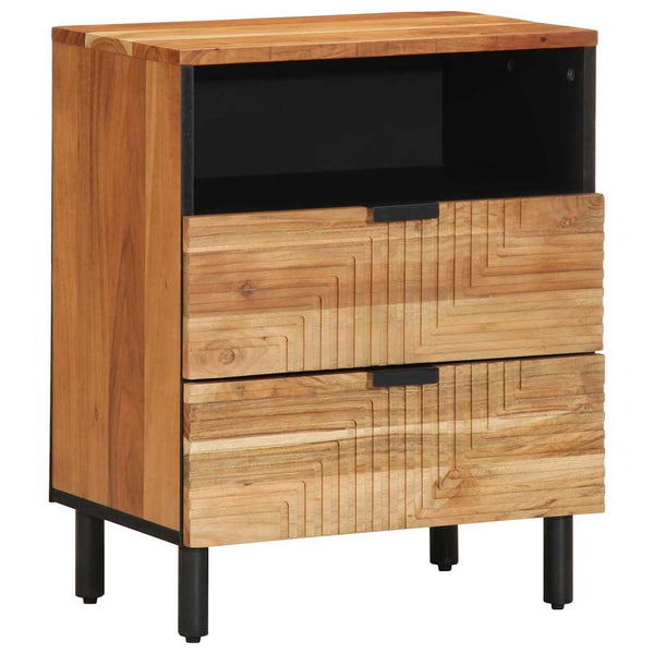 Nachttisch Braun Massivholz Akazie 50x33x62cm