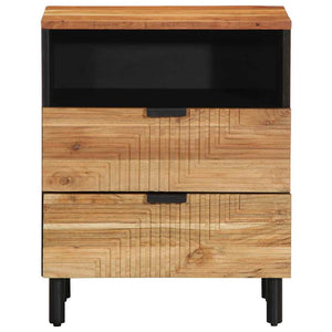 Nachttisch Braun Massivholz Akazie 50x33x62cm