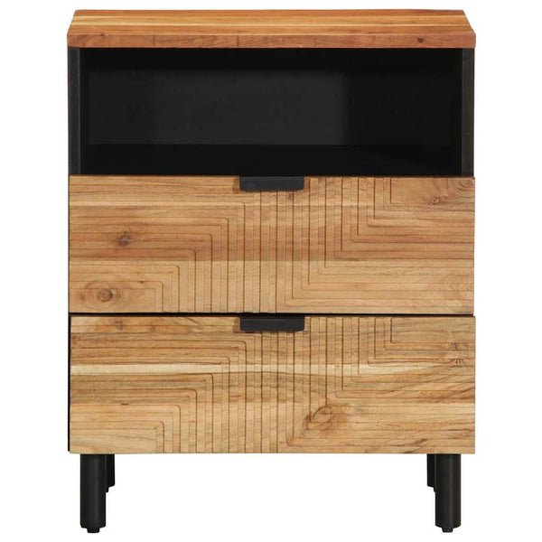 Nachttisch Braun Massivholz Akazie 50x33x62cm