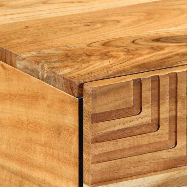 Couchtisch Akazie Massivholz Braun 100x54 cm