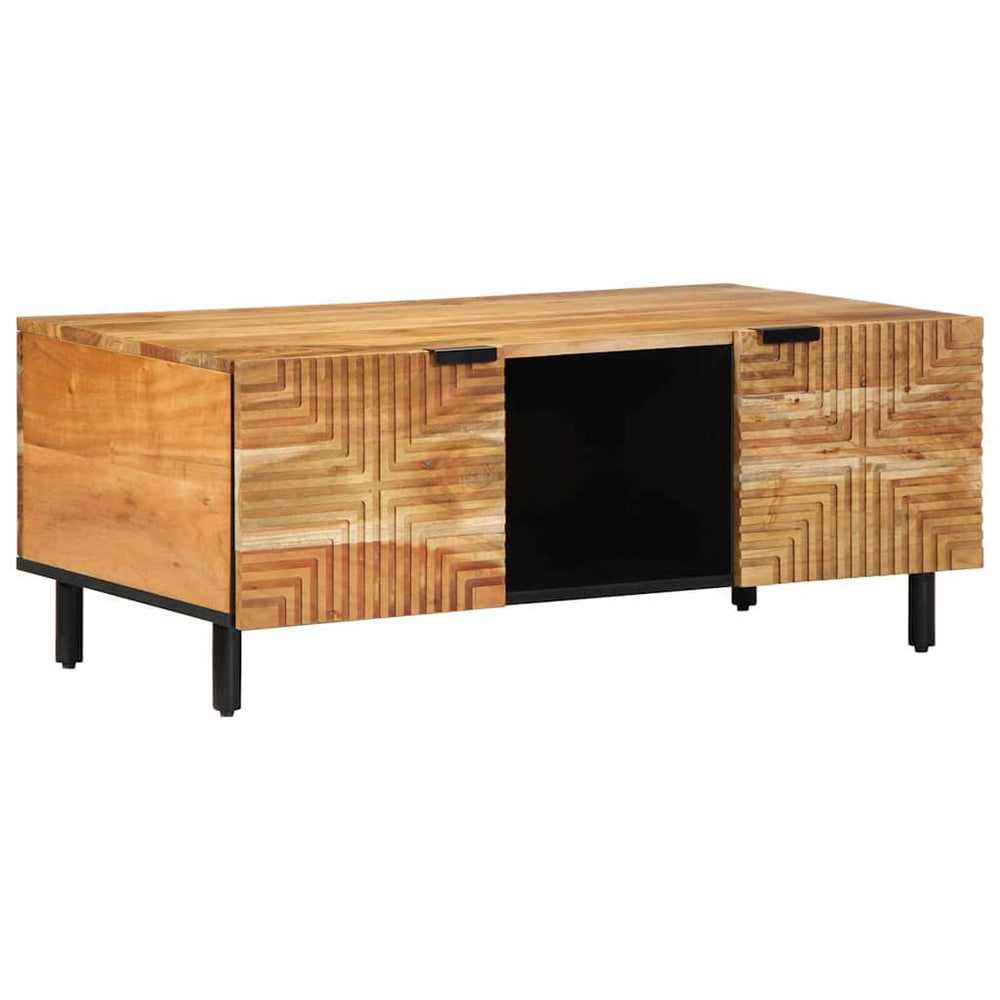 Couchtisch Akazie Massivholz Braun 100x54 cm