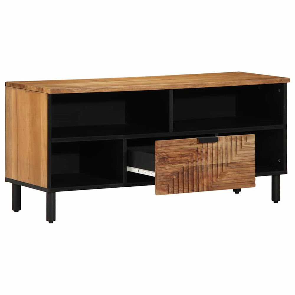 vidaXL Meubles TV Bois massif d'acacia 100 x 33,5 x 46 cm Matériau à base de bois