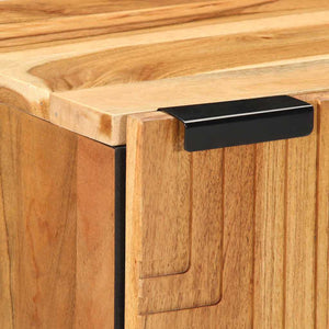 vidaXL Meuble de lavabo avec étagère Bois d'acacia massif Bois d'ingénierie
