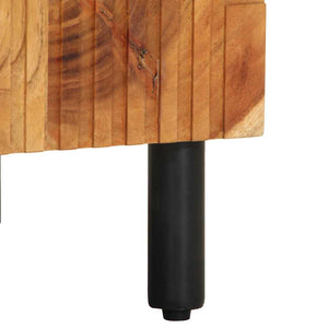 vidaXL Meuble de lavabo avec étagère Bois d'acacia massif Bois d'ingénierie
