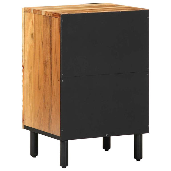 vidaXL Meuble de lavabo avec étagère Bois d'acacia massif Bois d'ingénierie