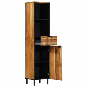 Waschbeckenschrank mit Regal Akazie Massivholz 160cm