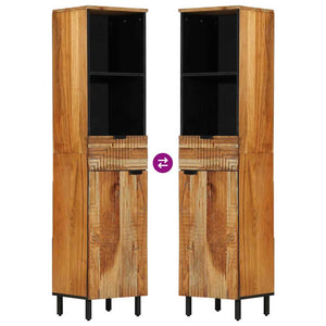 Waschbeckenschrank mit Regal Akazie Massivholz 160cm