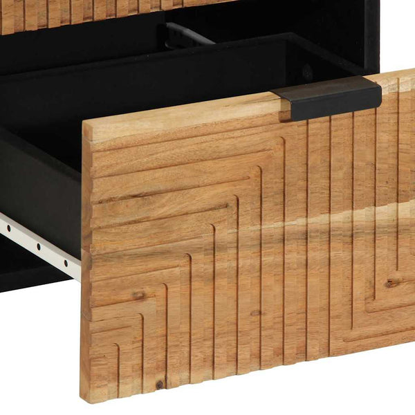 Akazie Sideboard Natur Massivholz 40x33,5x75 cm