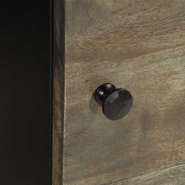 Nachttisch Hellgrau Mango Massivholz 40cm