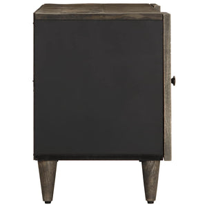 TV-Schrank Hellgrau Mango Massivholz 105cm