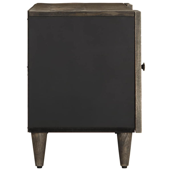 TV-Schrank Hellgrau Mango Massivholz 105cm
