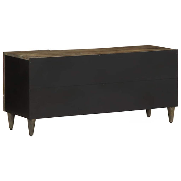 TV-Schrank Hellgrau Mango Massivholz 105cm