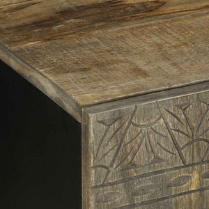 TV-Schrank Hellgrau Mango Massivholz 105cm