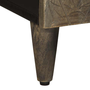 TV-Schrank Hellgrau Mango Massivholz 105cm