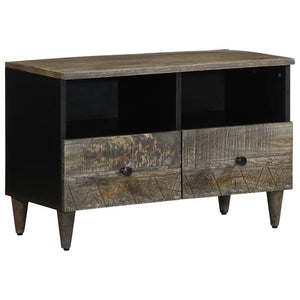 TV-Schrank Hellgrau Mango Massivholz 70 cm