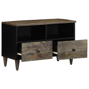 TV-Schrank Hellgrau Mango Massivholz 70 cm