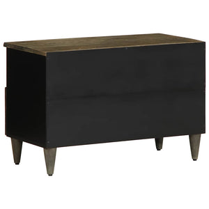TV-Schrank Hellgrau Mango Massivholz 70 cm