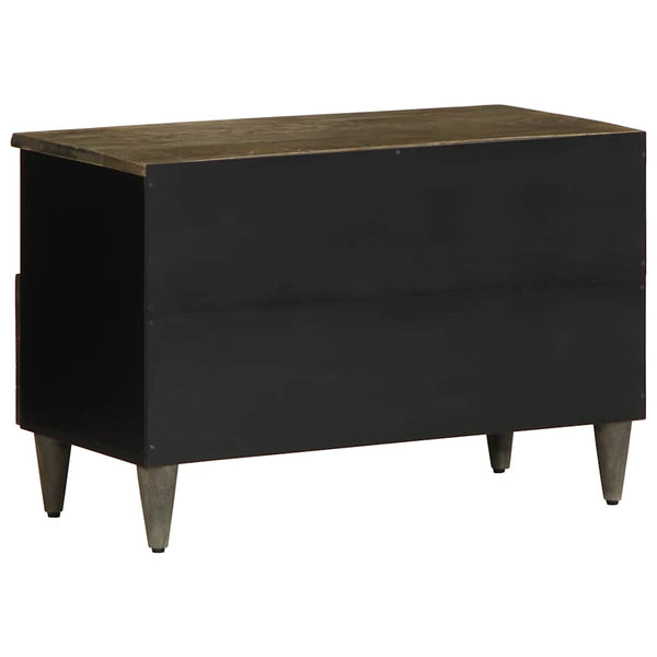 TV-Schrank Hellgrau Mango Massivholz 70 cm
