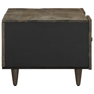 Couchtisch Hellgrau Mango Massivholz 100x54 cm