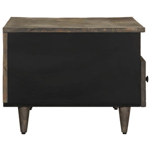 vidaXL Table basse gris clair 80x54x40 cm Bois de manguier massif