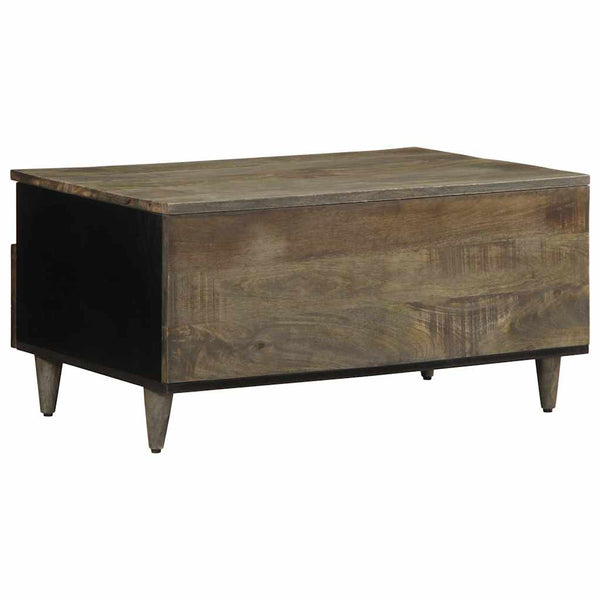 vidaXL Table basse gris clair 80x54x40 cm Bois de manguier massif