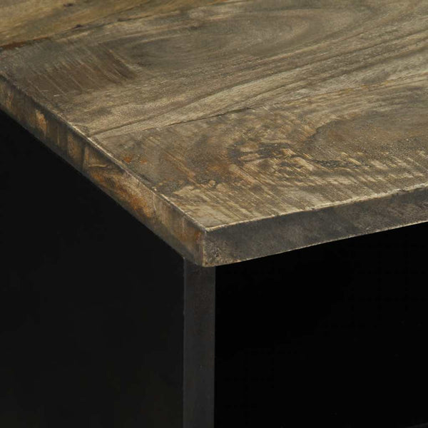 vidaXL Table basse gris clair 80x54x40 cm Bois de manguier massif