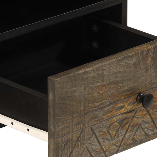 vidaXL Table basse gris clair 80x54x40 cm Bois de manguier massif