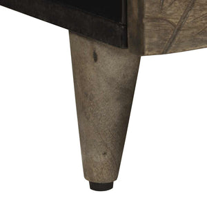 vidaXL Table basse gris clair 80x54x40 cm Bois de manguier massif