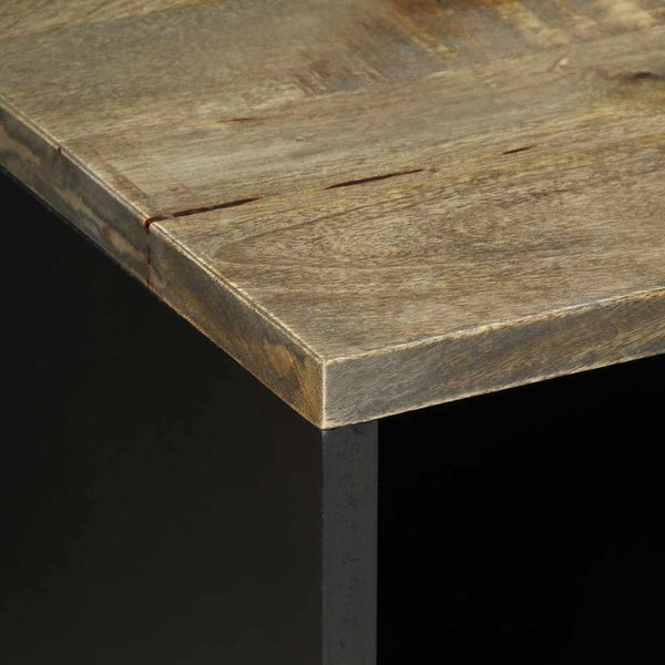 TV-Schrank Hellgrau Mango Massivholz 80cm