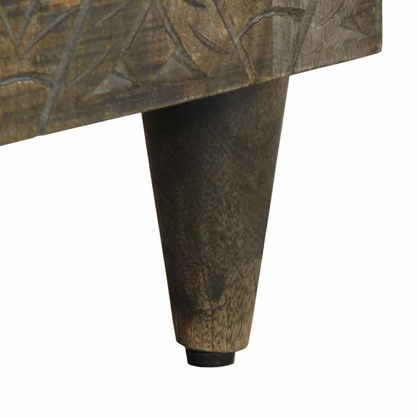 TV-Schrank Hellgrau Mango Massivholz 80cm