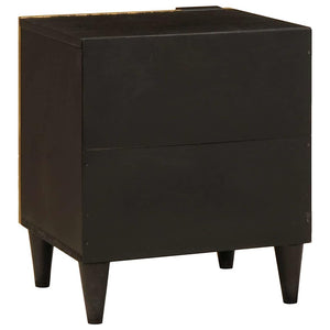 Nachttisch 2er Set Schwarz Gold