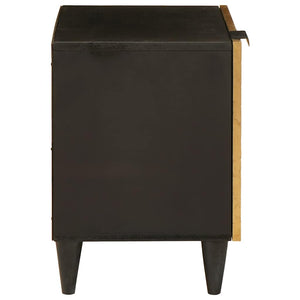 Nachttisch 2er Set Schwarz Gold