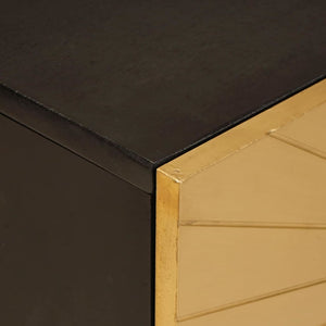 TV-Schrank Schwarz/Gold 105cm Holzwerkstoff