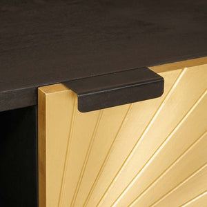 TV-Schrank Schwarz/Gold 105cm Holzwerkstoff