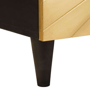 TV-Schrank Schwarz/Gold 105cm Holzwerkstoff