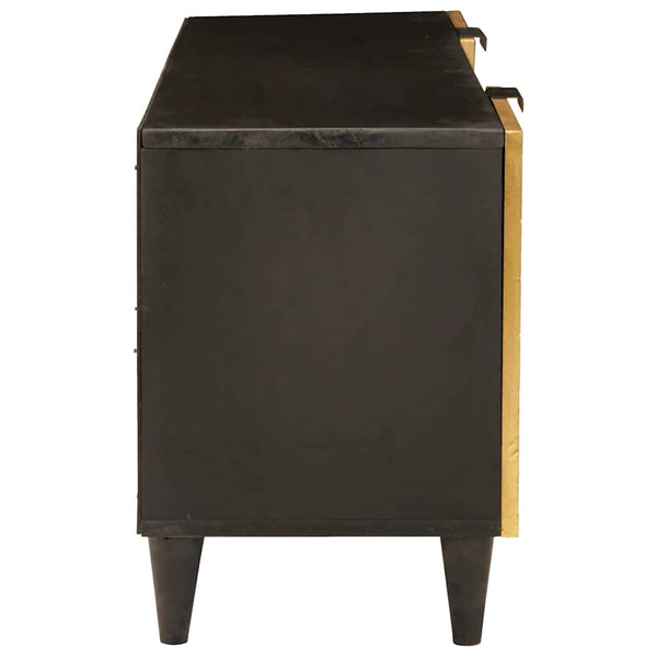 TV-Schrank Schwarz/Gold 105cm Holzwerkstoff