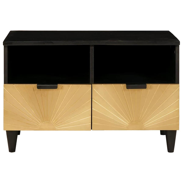 TV-Schrank Schwarz/Gold 70 cm