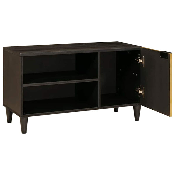 TV-Schrank Schwarz Gold 80cm Holz