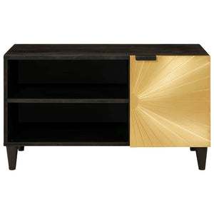 TV-Schrank Schwarz Gold 80cm Holz