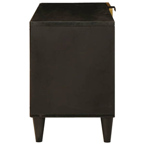 TV-Schrank Schwarz Gold 80cm Holz
