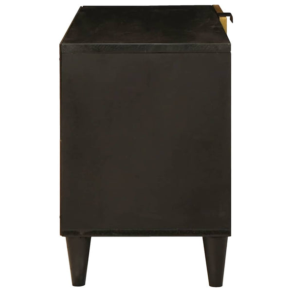 TV-Schrank Schwarz Gold 80cm Holz